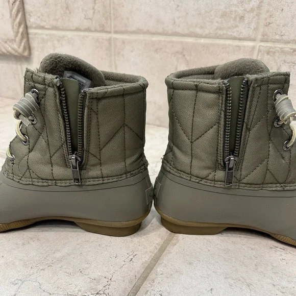 Sperry Khaki Lace-Up Duck Boots - Picture 4 of 8